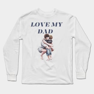 this dad loves his triplets Long Sleeve T-Shirt